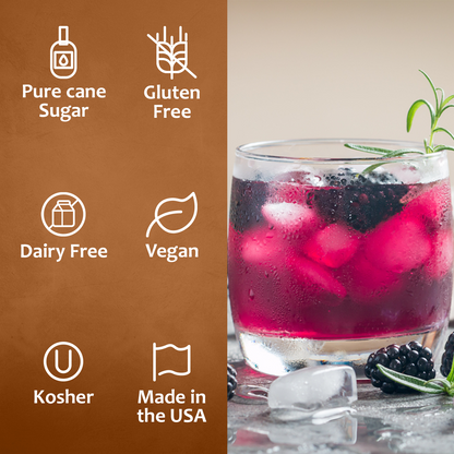 Syruvia Blackberry Pure Cane Syrup Made With Pure Cane Sugar Gluten Free Dairy Free Vegan Kosher Made In The USA
