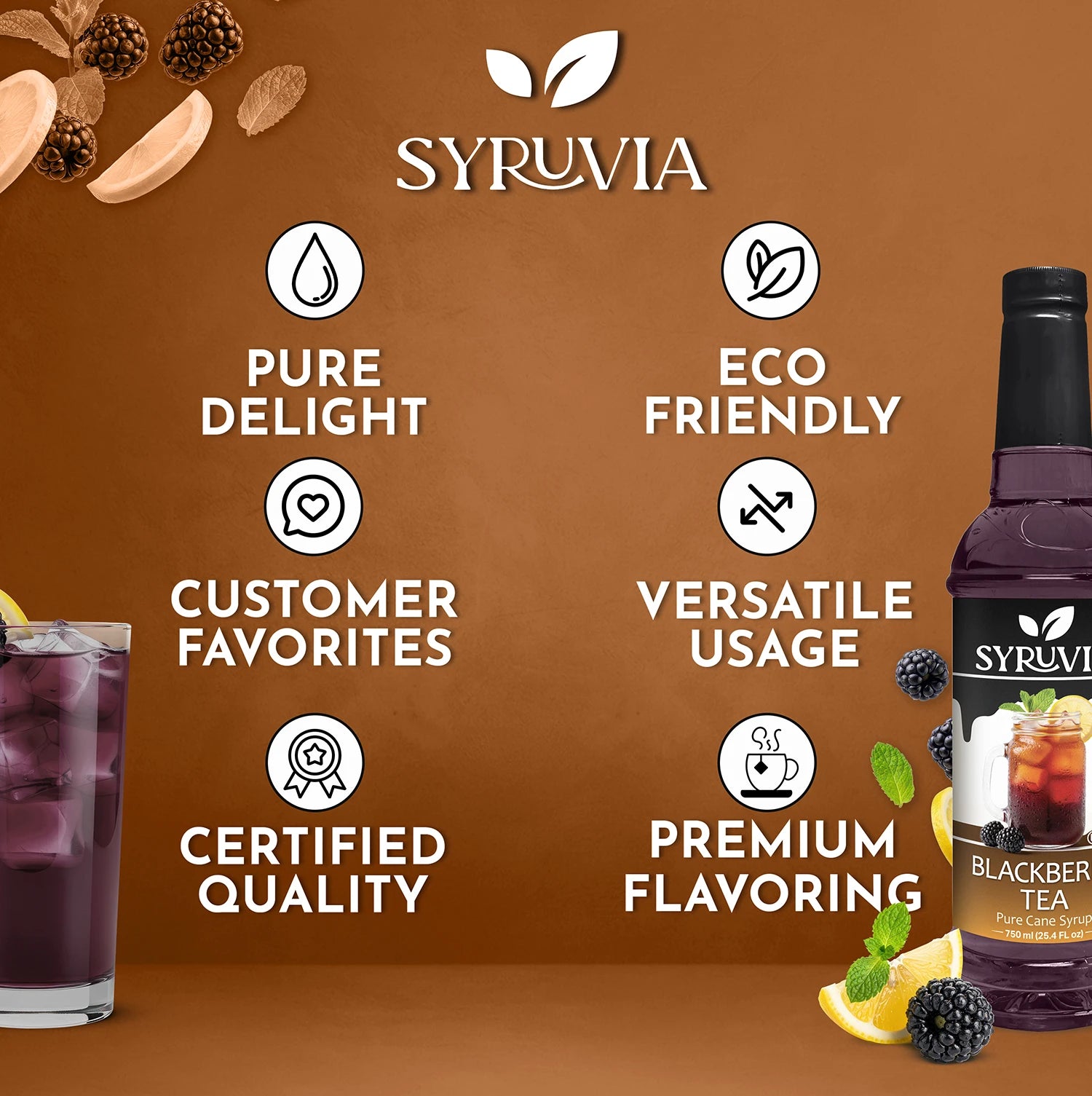 Blackberry Tea Syrup Premium Flavoring
