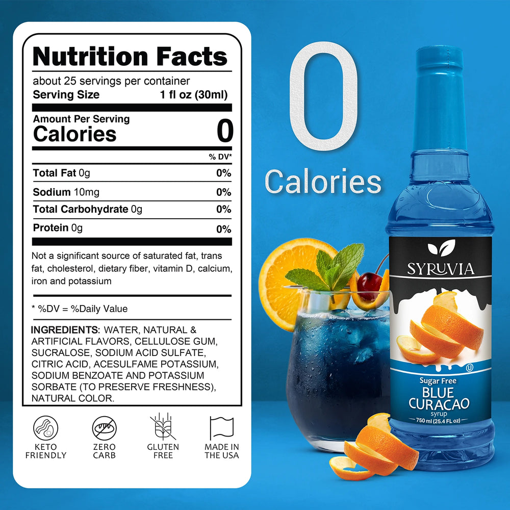 Sugar-Free Blue Curacao Syrup
