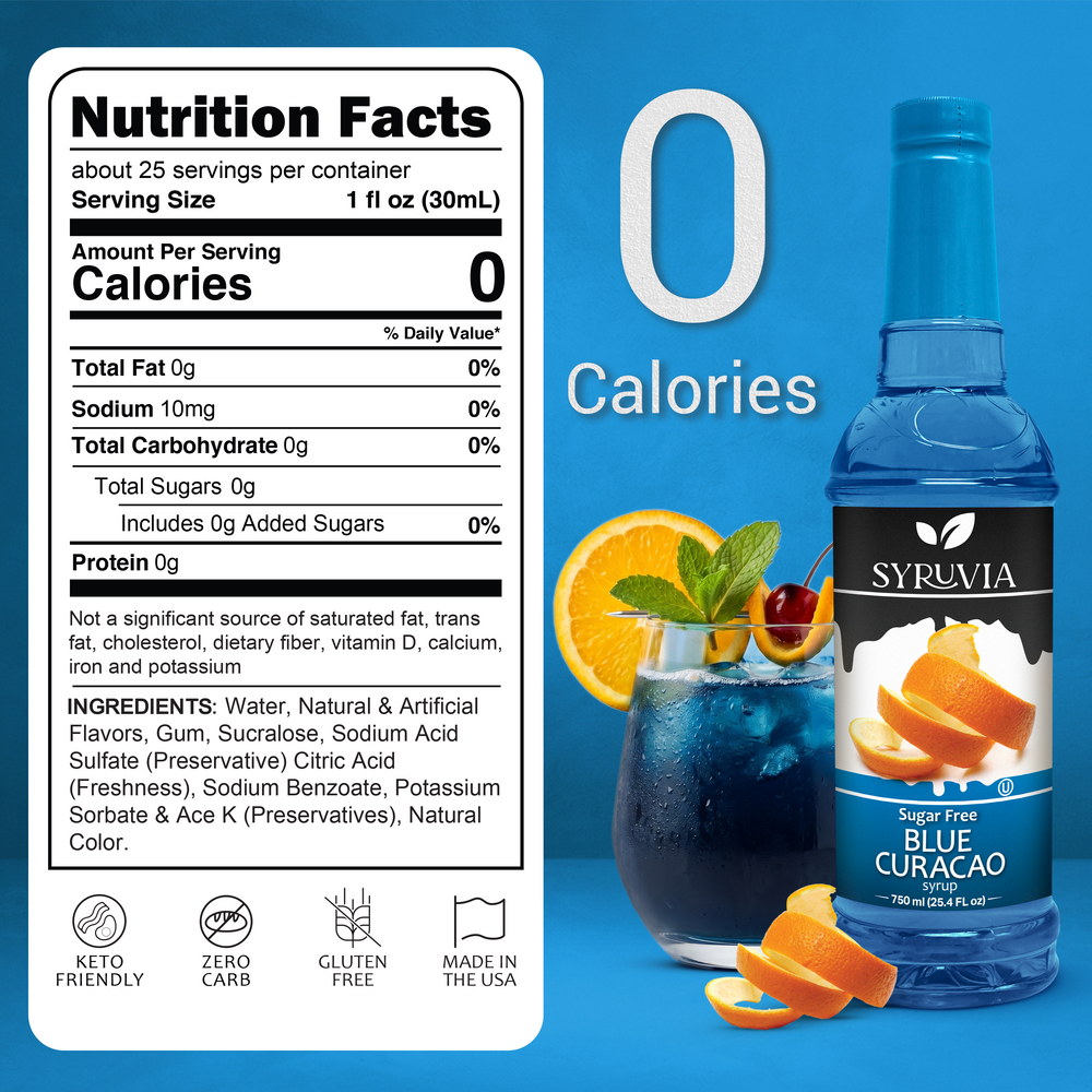Sugar-Free Blue Curacao Syrup