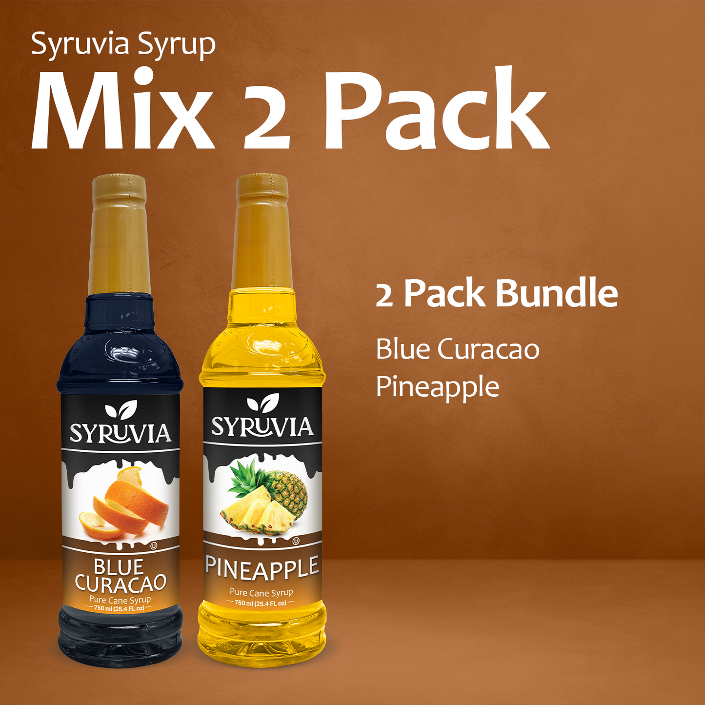 Variety Pack, Blue Curacao, and Pineapple Syrup