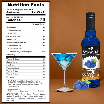 Blue Raspberry Syrup Nutrition Fact