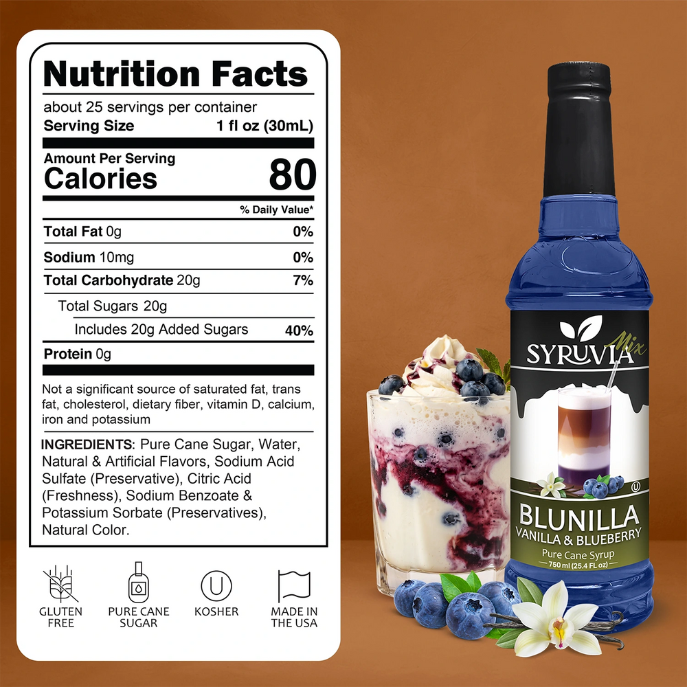 BLUNILLA Syrup™  Vanilla Blueberry