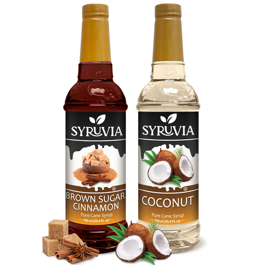 Variety Pack, Brown Sugar Cinnamon, and Coconut Coffee Syrup