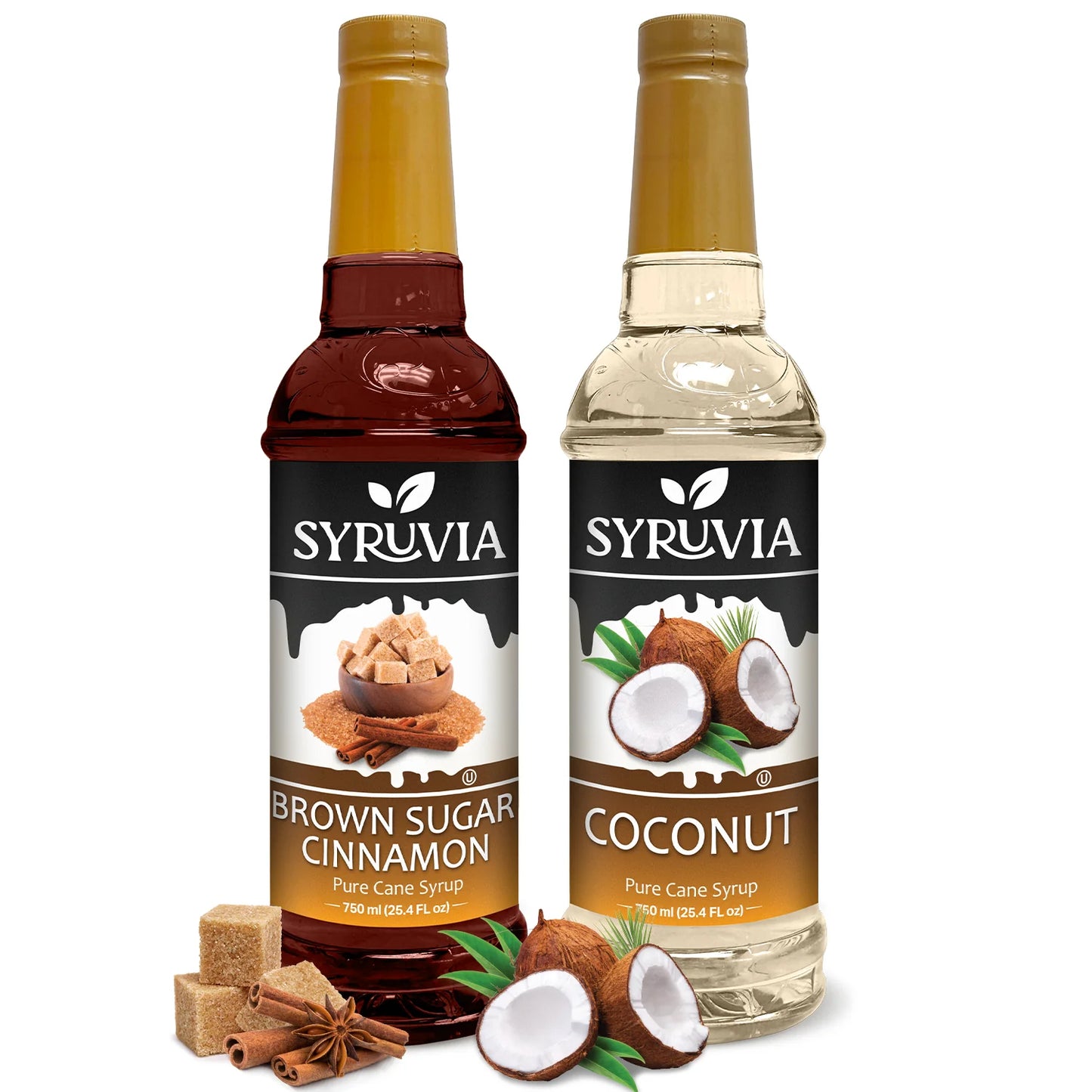 Variety Pack, Brown Sugar Cinnamon, and Coconut Syrup