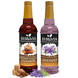 Variety Pack, Brown Sugar Cinnamon, and Lavender Syrup