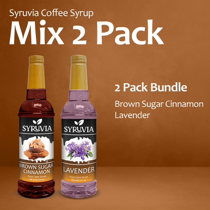 Variety Pack, Brown Sugar Cinnamon, and Lavender Coffee Syrup