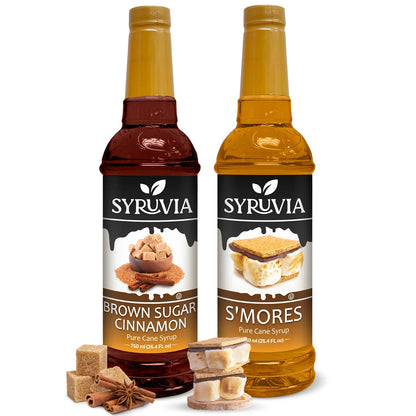 Variety Pack, Brown Sugar Cinnamon, and Smores Syrup