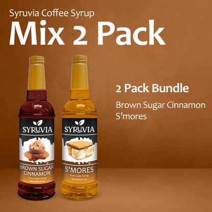 Variety Pack, Brown Sugar Cinnamon, and Smores Coffee Syrup