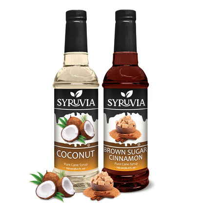 Variety Pack, Brown Sugar Cinnamon, and Coconut Syrup