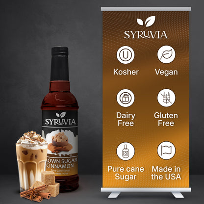 Brown Sugar Cinnamon Syrup Black version Dairy Free 