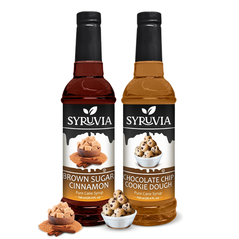 Variety Pack, Brown Sugar Cinnamon, and Chocolate Chip Cookie Dough Syrup