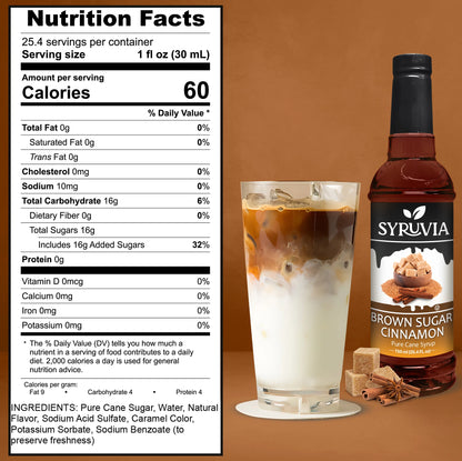 Brown Sugar Cinnamon Syrup Nutrition Facts