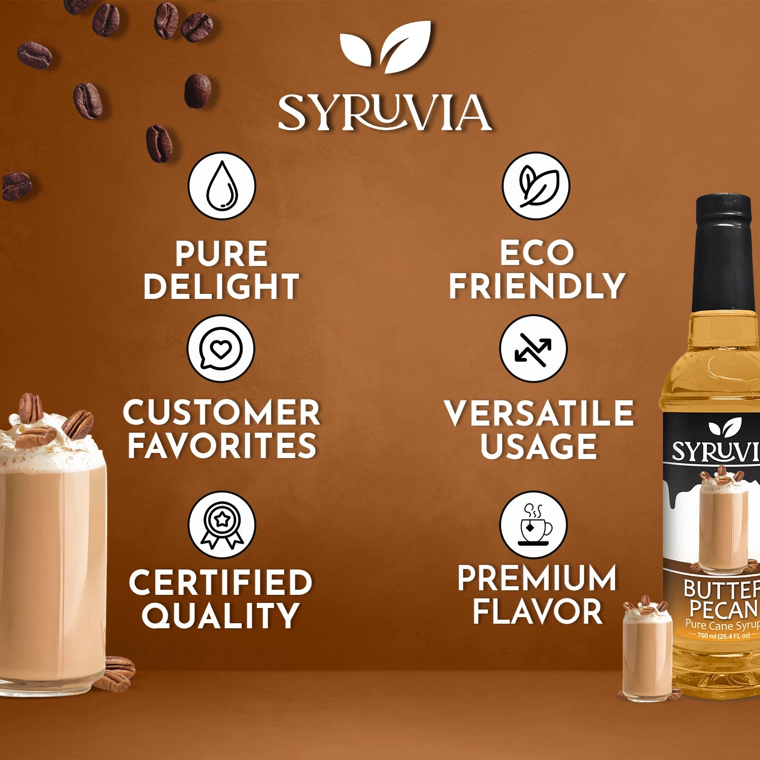 Butter Pecan Syrup Premium Flavor