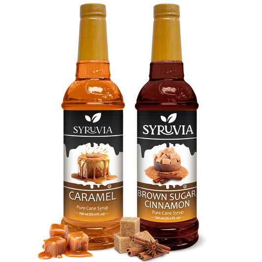 Variety Pack, Caramel, and Brown Sugar Cinnamon Coffee Syrup