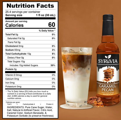 Caramel Pecan Syrup Nutrition Facts