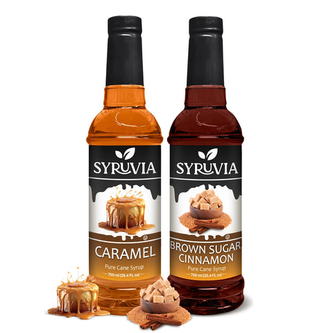 Variety Pack, Caramel, and Brown Sugar Cinnamon Syrup