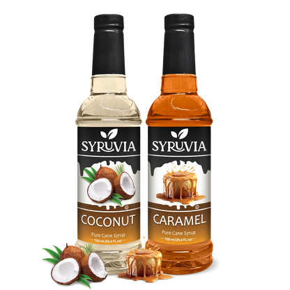 Variety Pack, Caramel, and Coconut Syrup