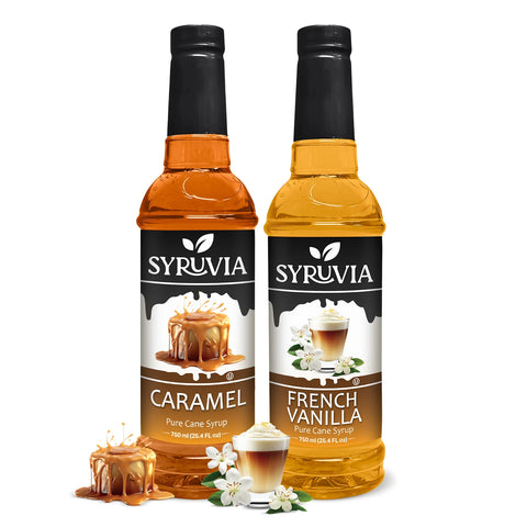 Variety Pack, Caramel, and French Vanilla Syrup