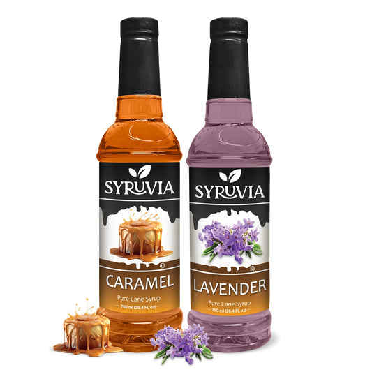 Variety Pack, Caramel, and Lavender Syrup