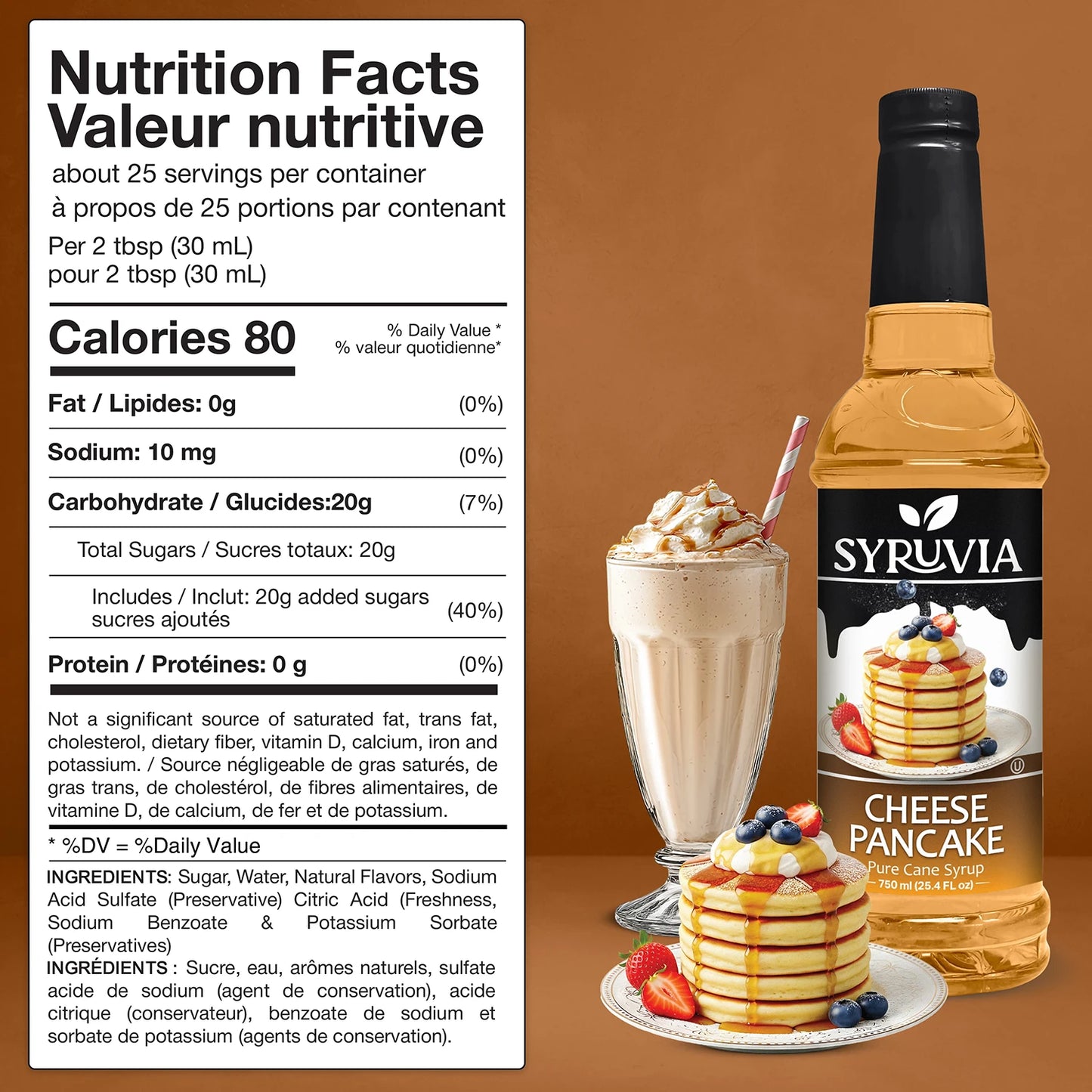 Cheese Pancake Syrup Nutrition Facts