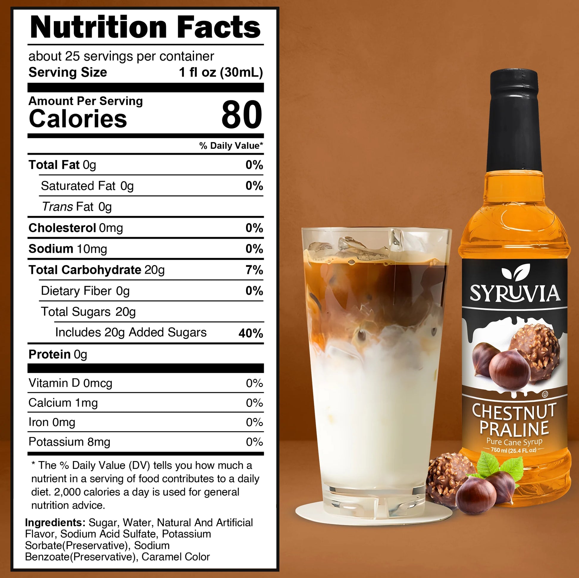 Chestnut Praline Syrup Nutrition Facts