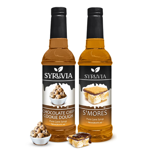 Variety Pack, Chocolate Chip Cookie Dough, and Smores Syrup