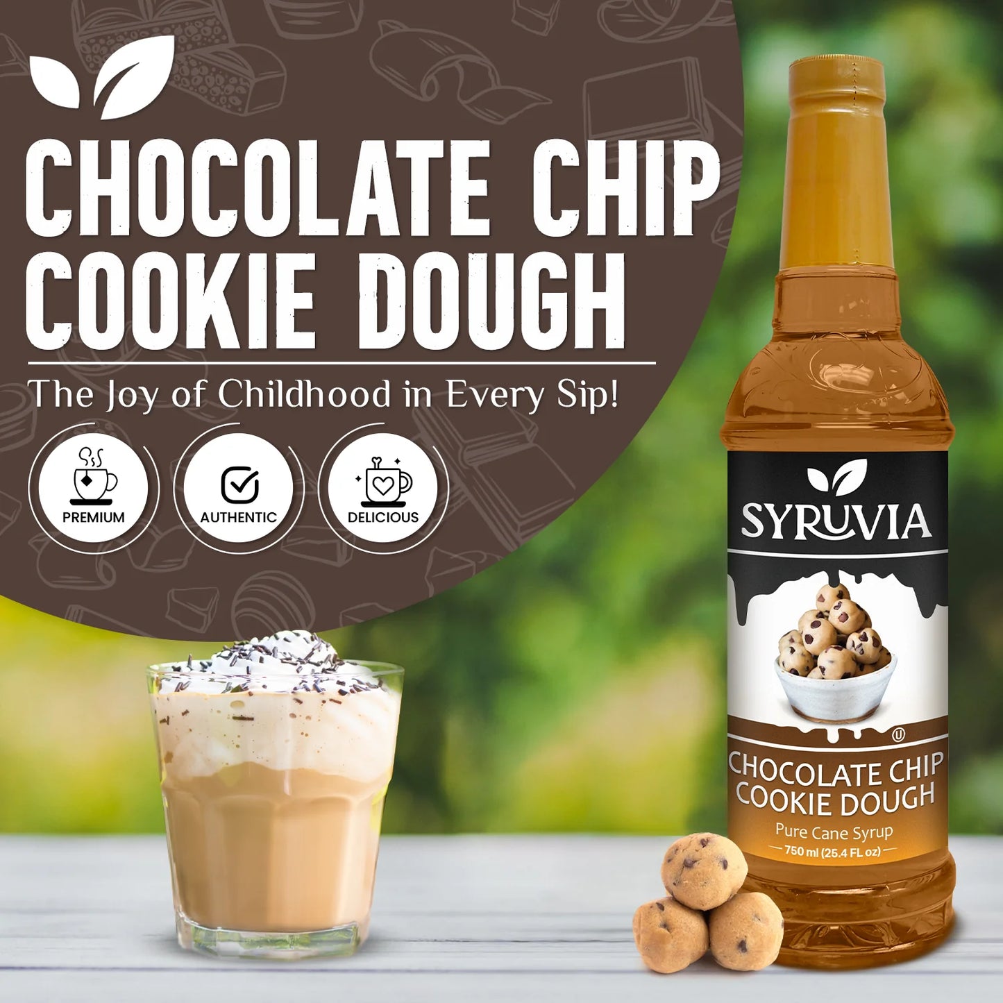 Chocolate Chip Cookie Dough coffee syrup