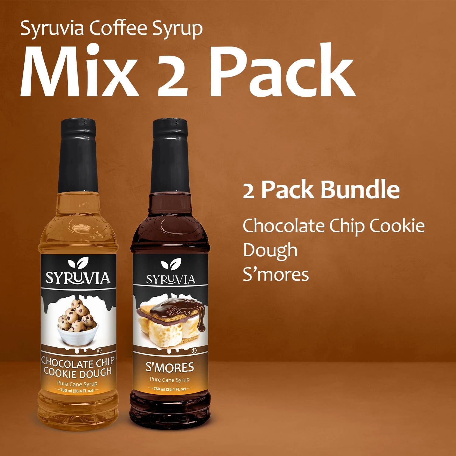 Chocolate Chip Cookie Dough syrup and S'Mores syrup Mix