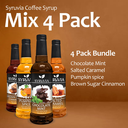 Chocolate Mint Syrup Salted Caramel Syrup Pumpkin Spice Syrup Brown Sugar Cinnamon Syrup mix flavor