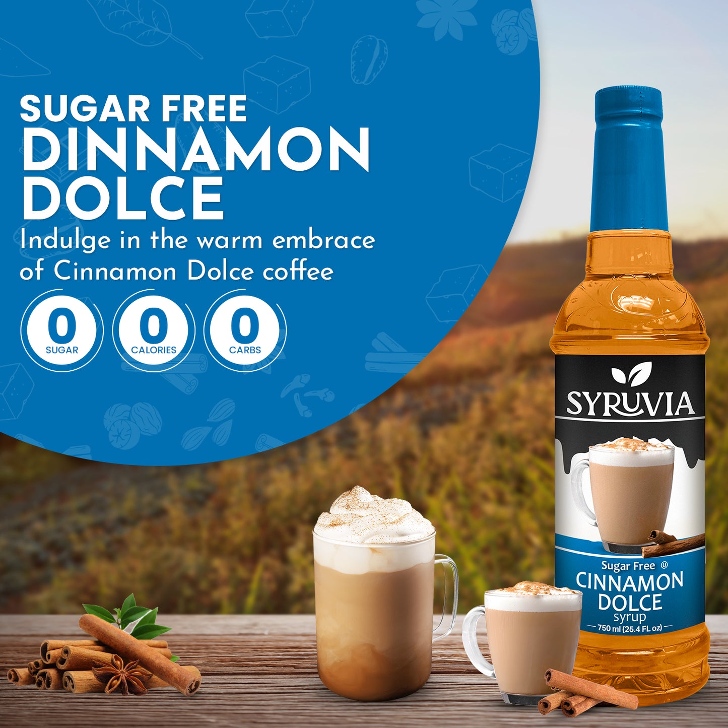 Cinnamon Dolce syrup coffee sugar free 
