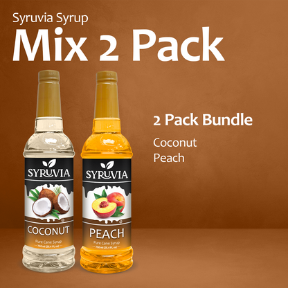 Variety Pack, Coconut, and Peach Syrup