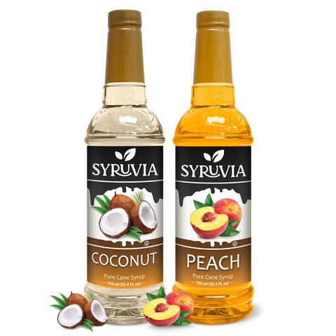 Variety Pack, Coconut, and Peach Syrup