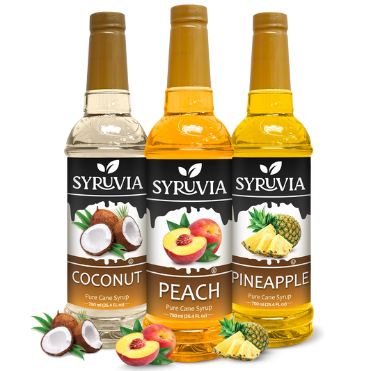 Variety Pack, Coconut, Peach, and Pineapple Syrup