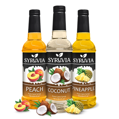 Variety Pack, Coconut, Peach, and Pineapple Syrup