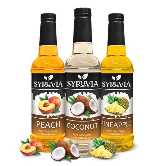 Variety Pack, Coconut, Peach, and Pineapple Syrup