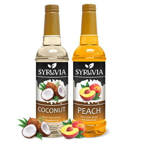 Variety Pack, Coconut, and Peach Syrup