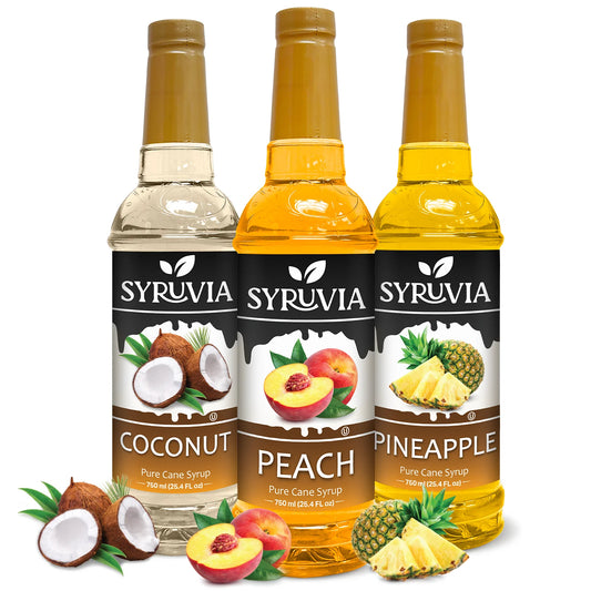 Variety Pack, Coconut, Peach, and Pineapple Syrup