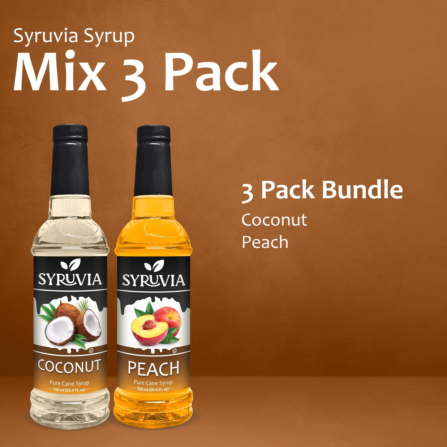 Variety Pack, Coconut, and Peach Syrup