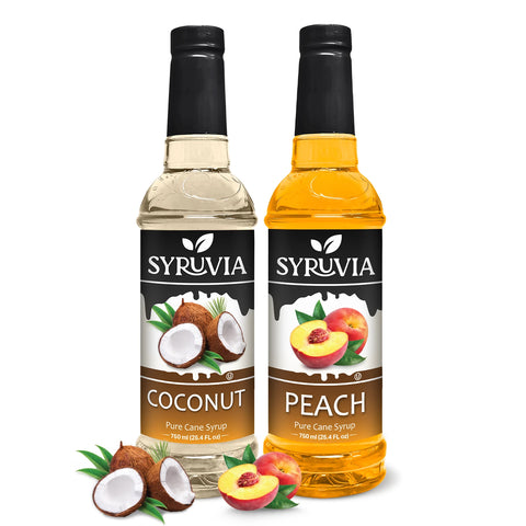 Variety Pack, Coconut, and Peach Syrup