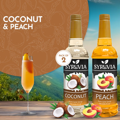 Variety Pack, Coconut, and Peach Syrup