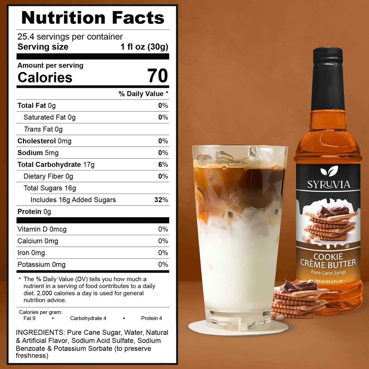 Cookie Butter Coffee Syrup Nutrition Facts