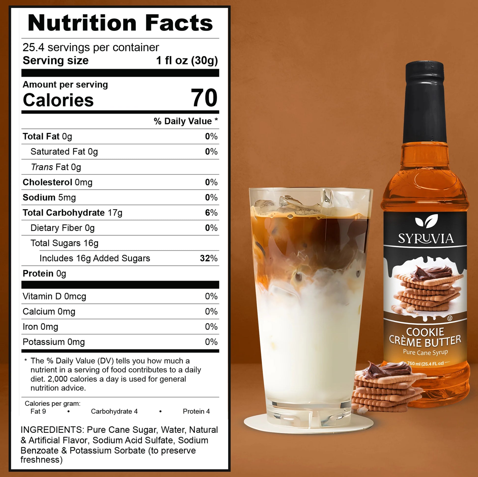 Cookie Butter Coffee Syrup Nutrition Facts