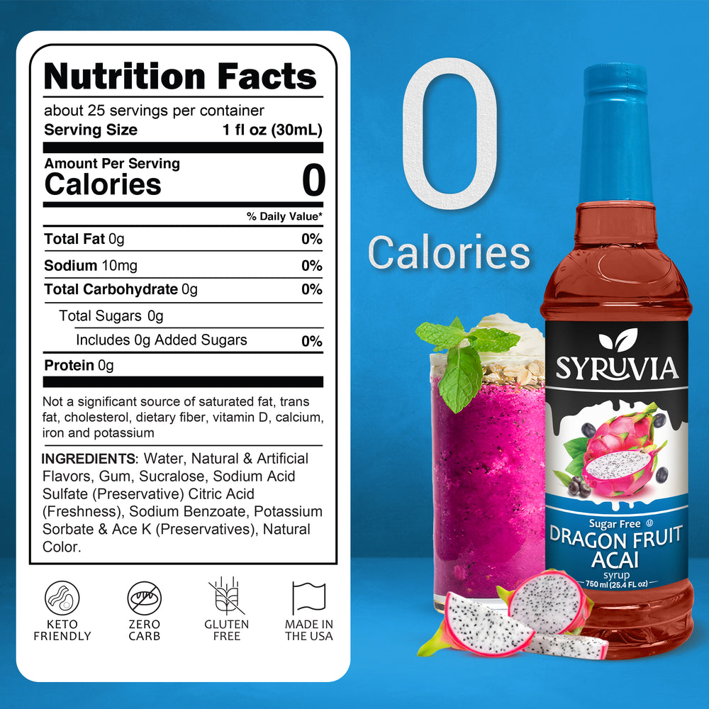 Sugar-Free Dragon Fruit Acai Syrup