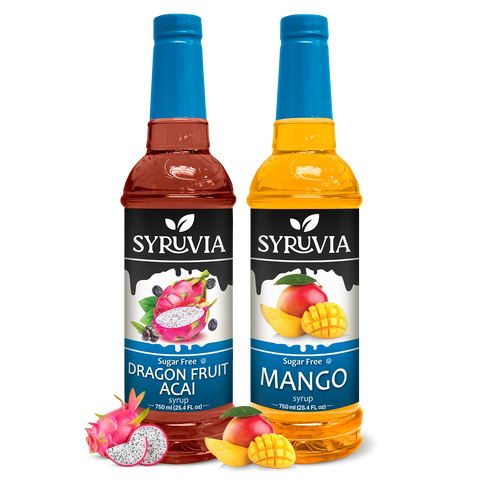 Variety Pack, Sugar-Free Dragon Fruit Acai, and Mango Syrup