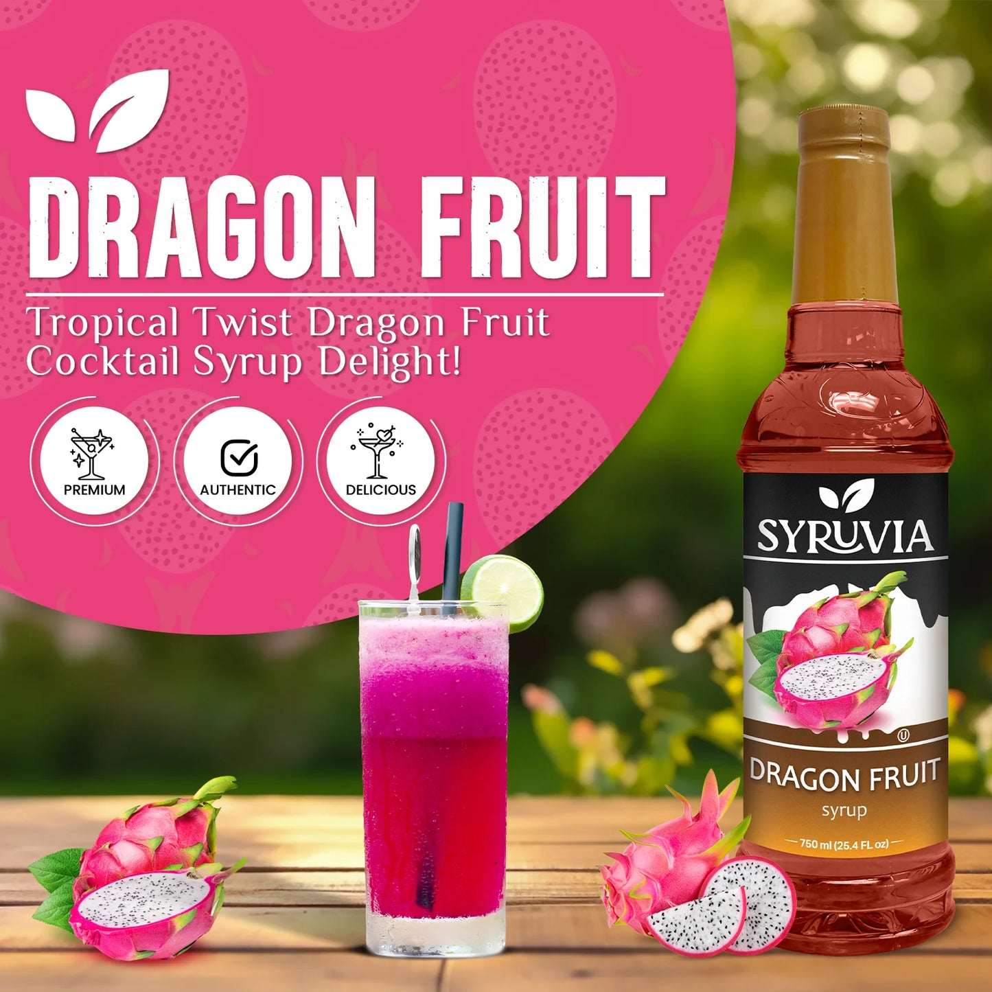 Dragon Fruit  Cocktails Syrup  