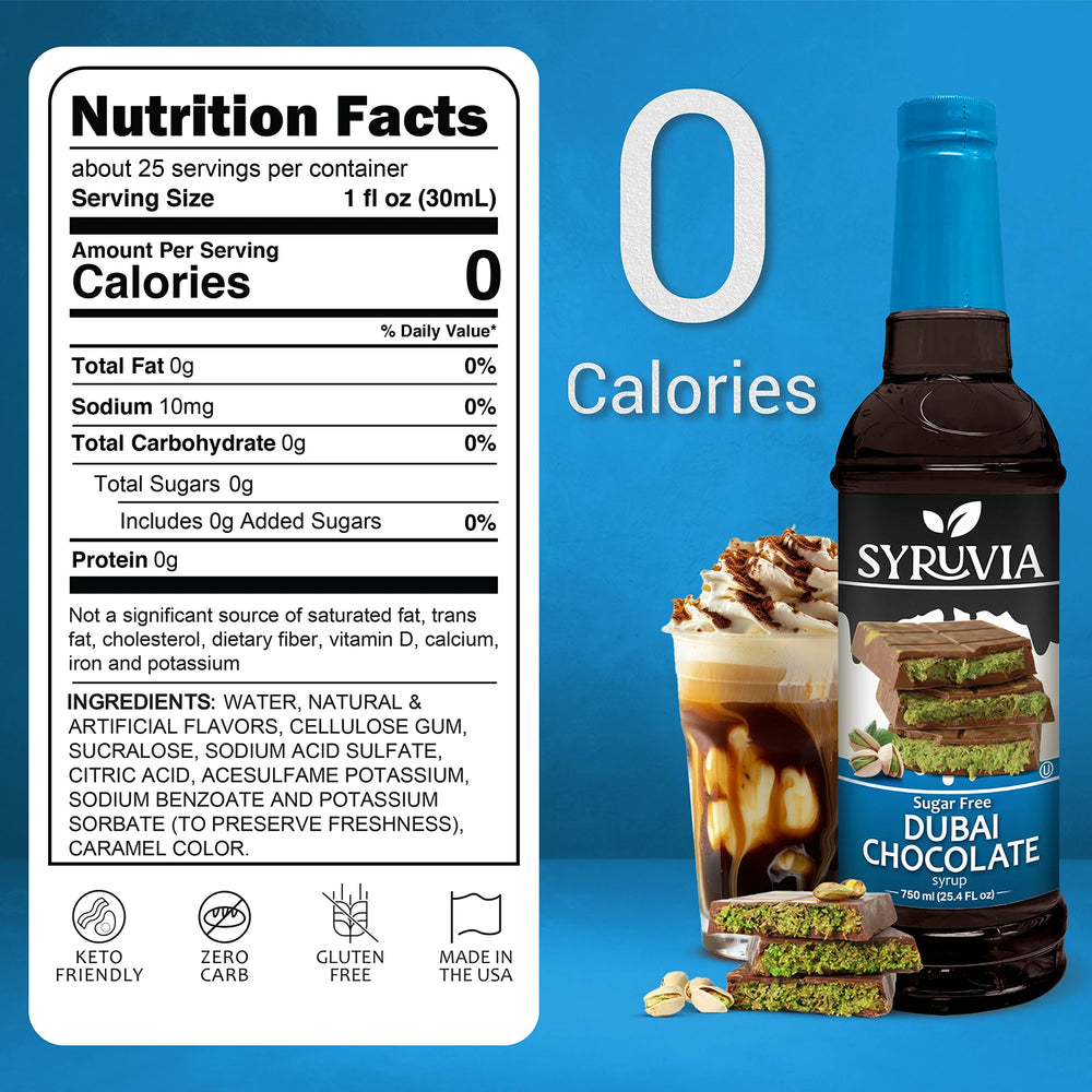 Sugar-Free Dubai Chocolate Syrup™