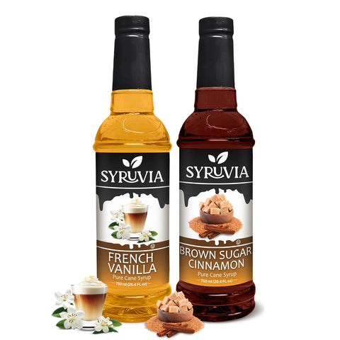 Variety Pack, French Vanilla, and Brown Sugar Cinnamon Syrup