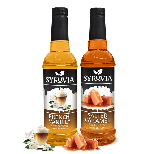 Variety Pack, French Vanilla, and Salted Caramel Syrup