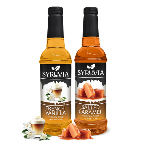 Variety Pack, French Vanilla, and Salted Caramel Syrup